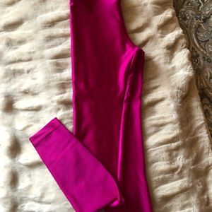 American Apparel Shiny Hot Pink Leggings